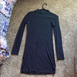 black/white stripped body con dress